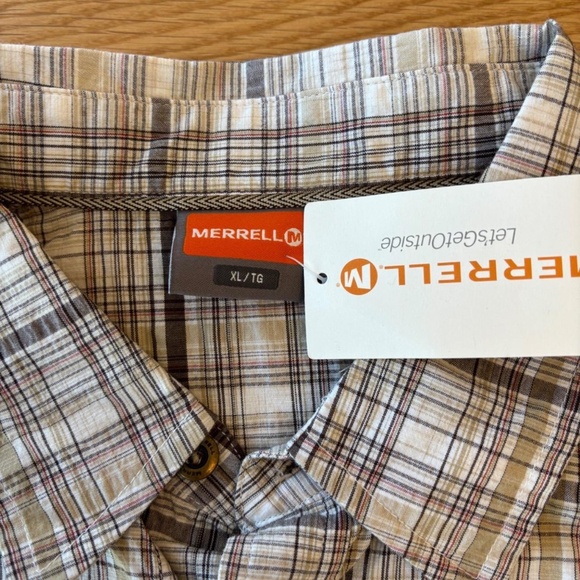 Merrell Gray and Brown Plaid Shirt - Picture 2 of 3